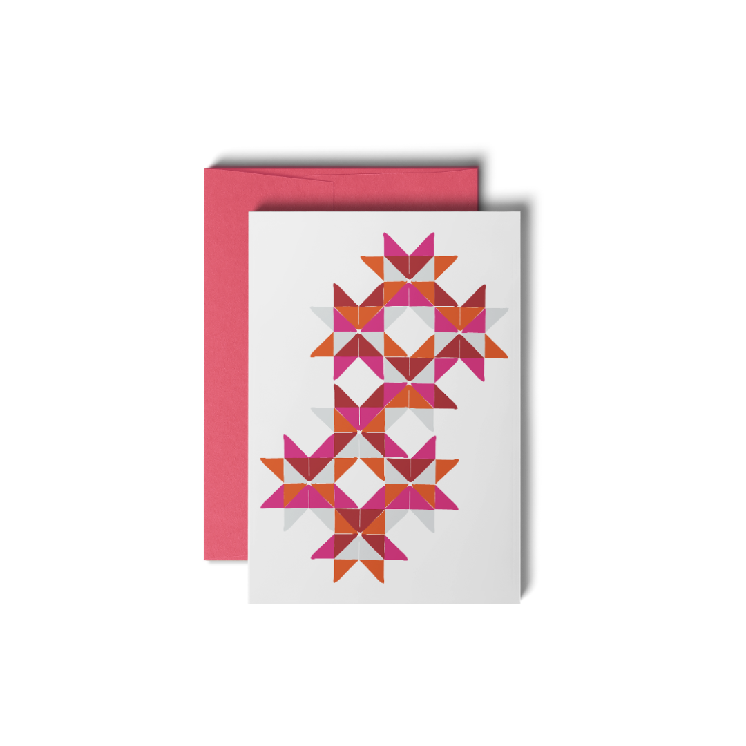 Polaris Magenta, greeting cards (6 cards=1 pack)