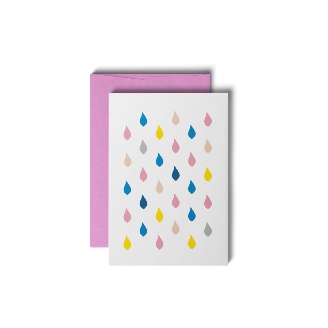 Sunshower Pink, greeting cards (6 cards=1 pack)