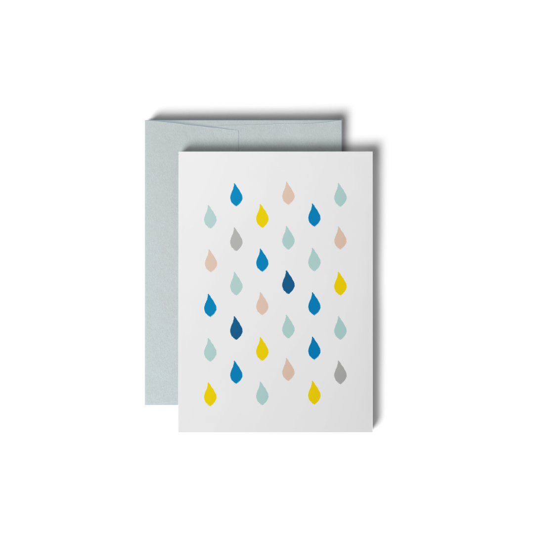 Sunshower Green, greeting cards (6 cards=1 pack)