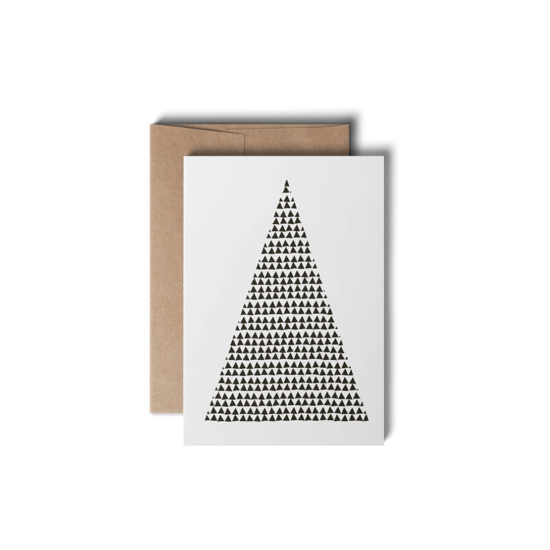 Silent Night Black Eco, greeting cards (6 cards=1 pack)
