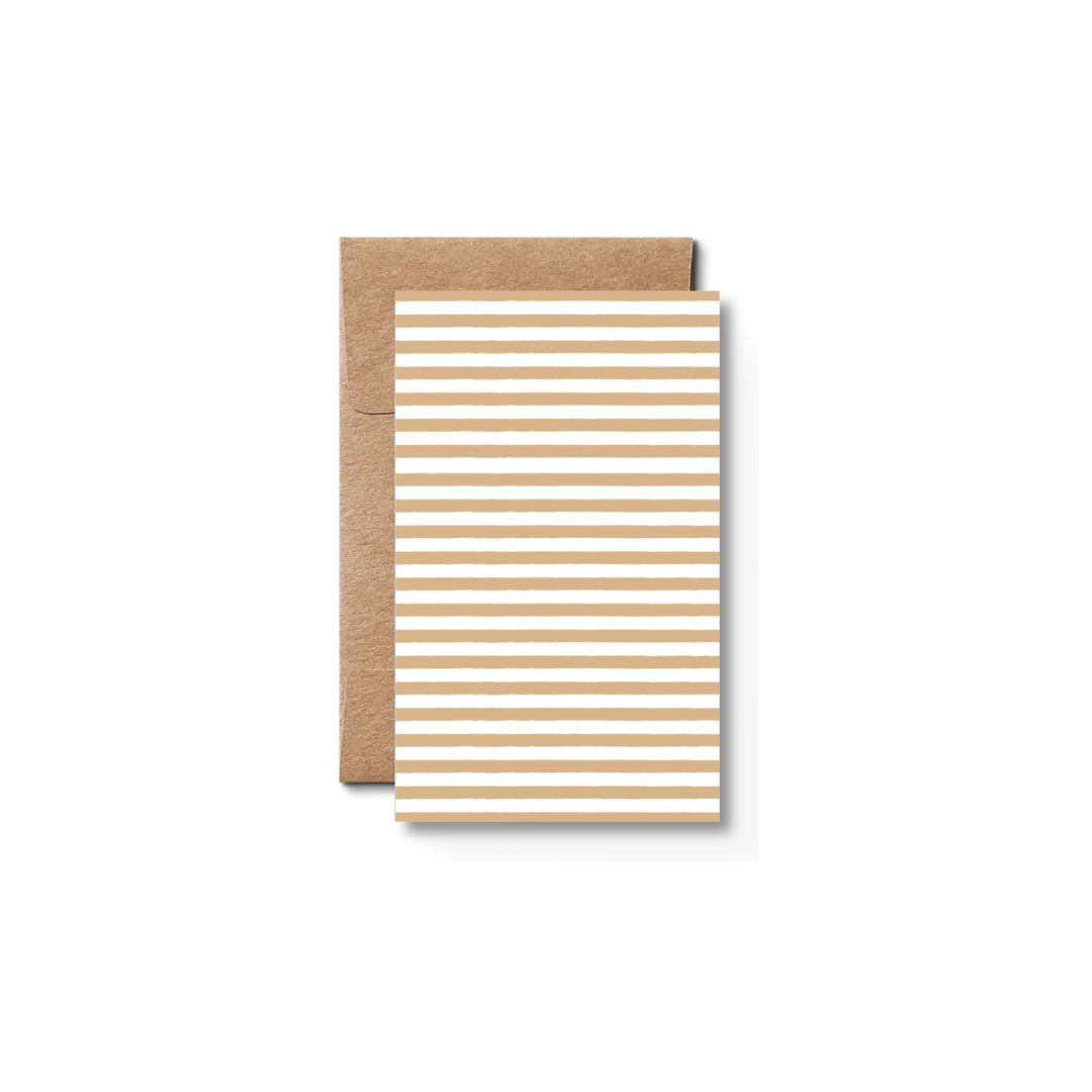 Stripetown Beige, gift card, (6 cards=1 pack)