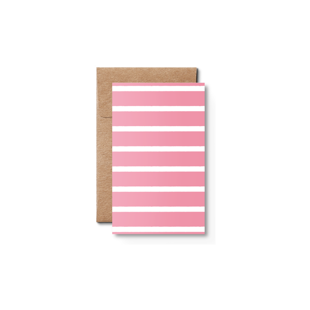 Stripetown Pink, Gift Card, 6 Card Set