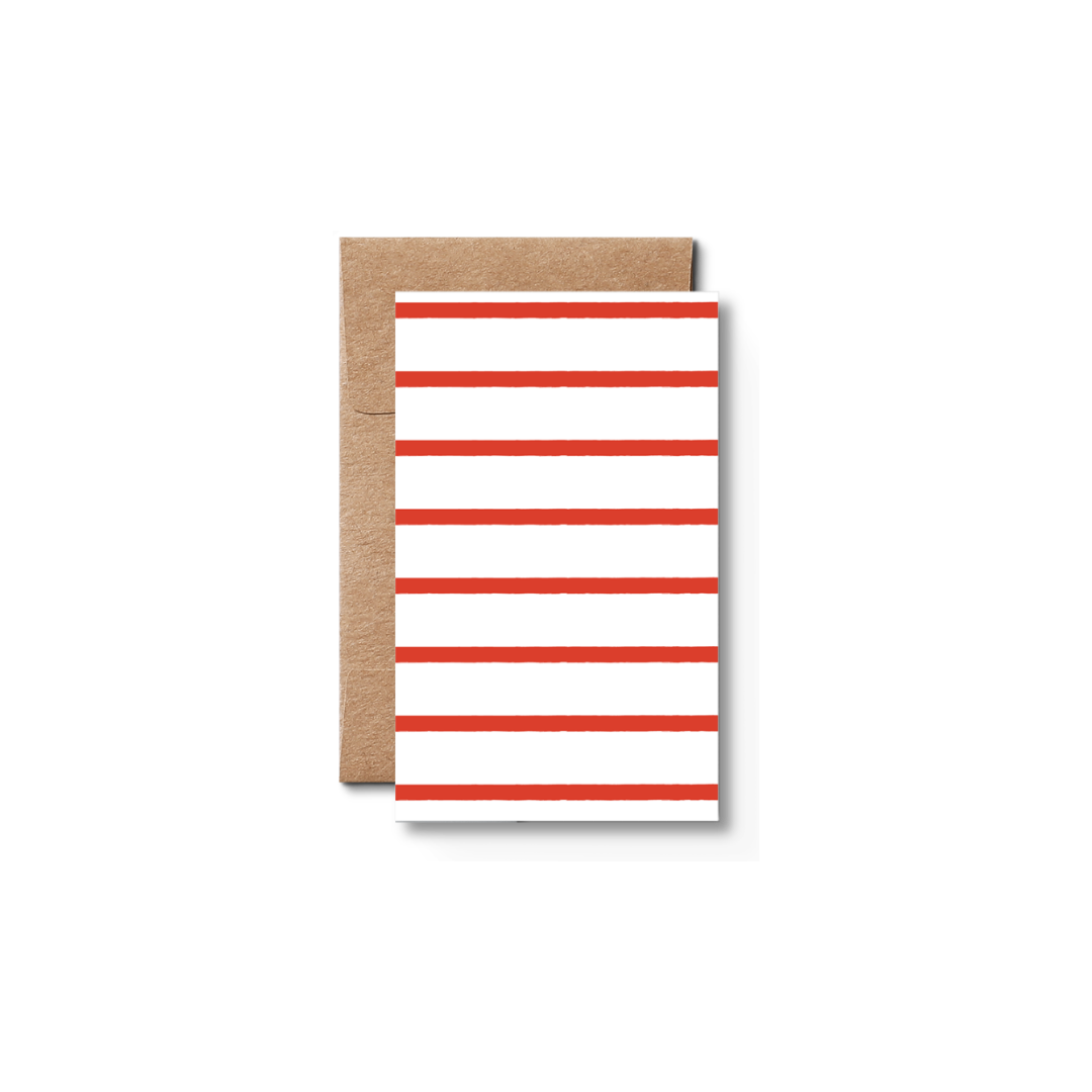 Stripetown Red, Gift Card, 6 Card Set
